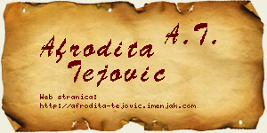 Afrodita Tejović vizit kartica